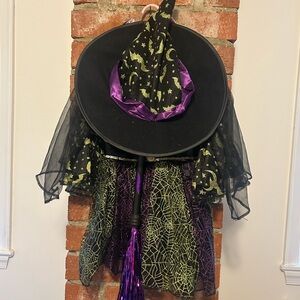 Kids Witch Costume with Hat - Black, Purple, Green